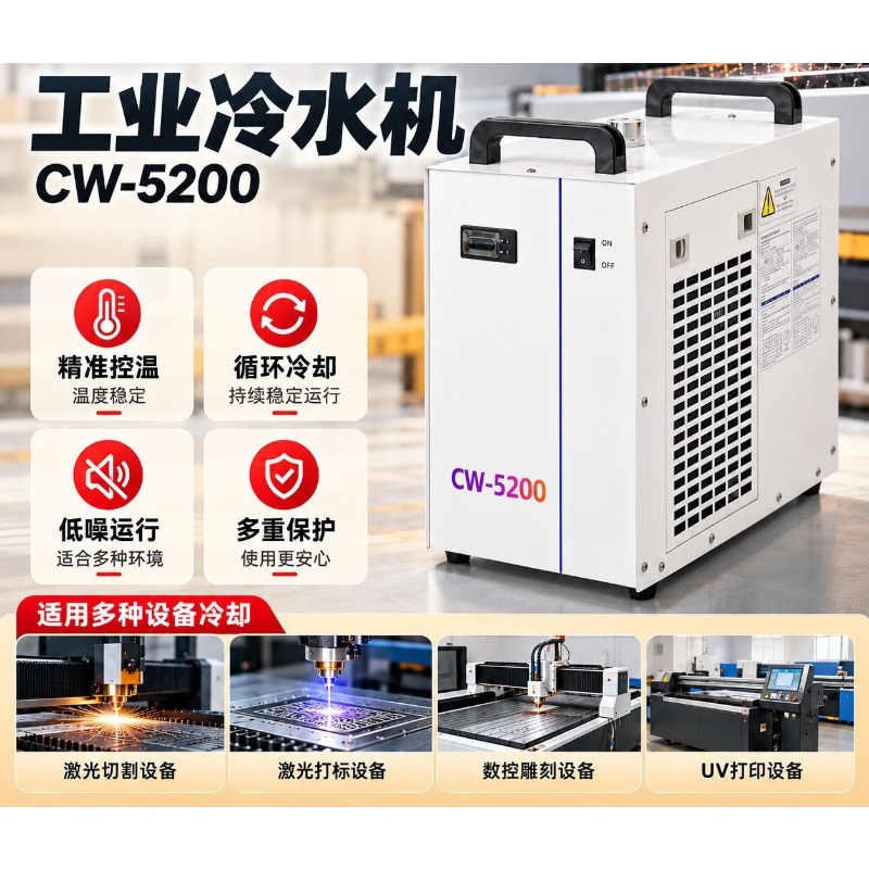 Laser Industrial Chiller - Промышленный охладитель CW5200, компактный рециркуляционный водяной