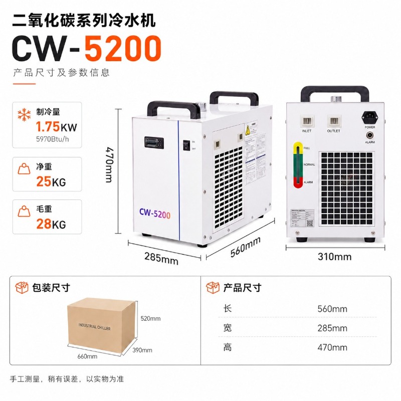 Промышленный охладитель CW5200 – обзор и цена Laser Industrial Chiller